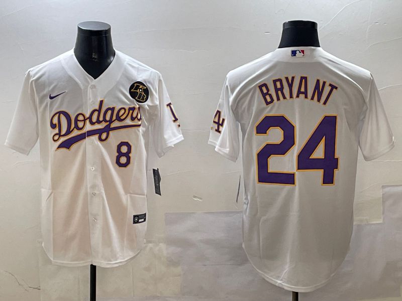 Men Los Angeles Dodgers #24 Bryant White Fashion Game 2025 Nike MLB Jersey style 306->los angeles dodgers->MLB Jersey